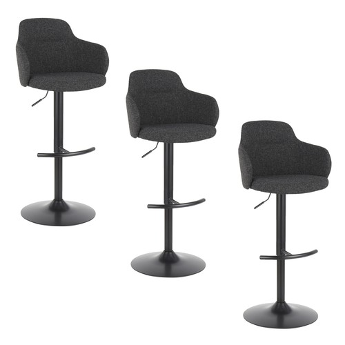 Upholstered Boyne Adjustable Barstool - Set Of 3